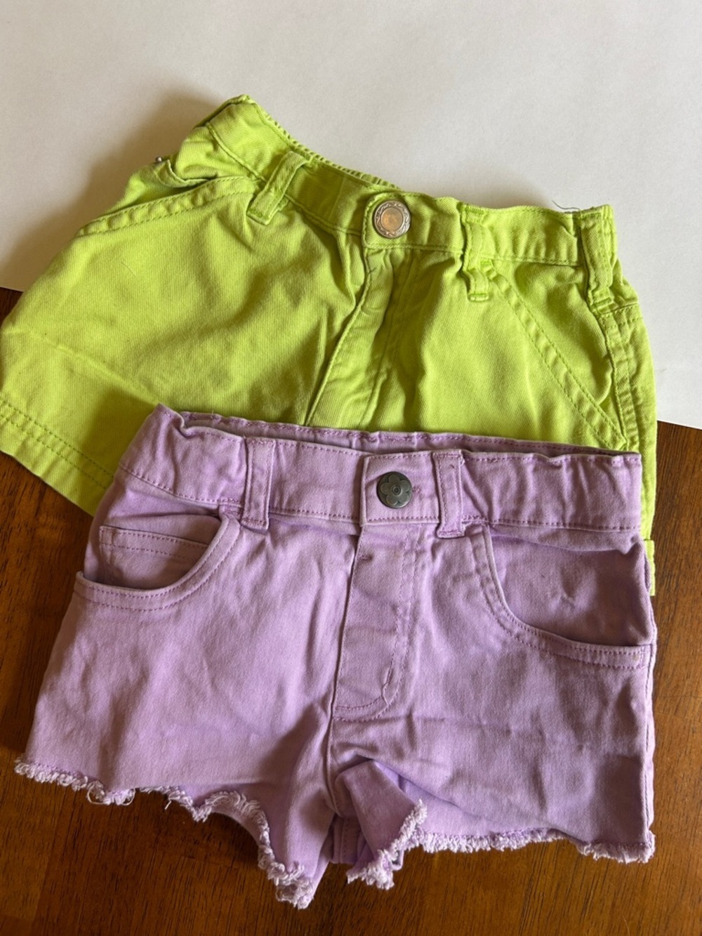 Girls Shorts Bundle 4T Garanimals + Heartstrings Green & Purple Summer Shorts